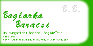 boglarka baracsi business card